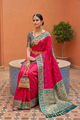 Soft Banarasi Silk Zari Weaving Saree
