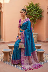 Soft Banarasi Silk Zari Weaving Saree