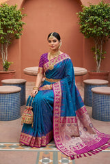 Soft Banarasi Silk Zari Weaving Saree