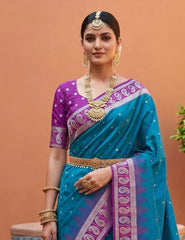 Soft Banarasi Silk Zari Weaving Saree