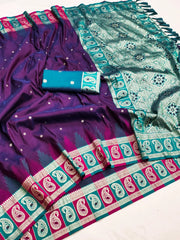 Soft Banarasi Silk Zari Weaving Saree