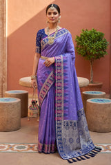Soft Banarasi Silk Zari Weaving Saree