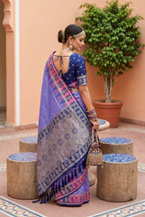 Soft Banarasi Silk Zari Weaving Saree