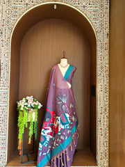 Soft Muga Cotton Rajwadi Elephant Saree