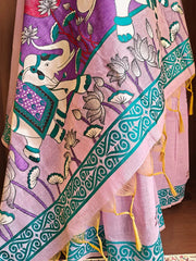 Soft Muga Cotton Rajwadi Elephant Saree