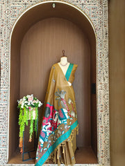 Soft Muga Cotton Rajwadi Elephant Saree