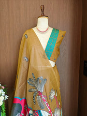 Soft Muga Cotton Rajwadi Elephant Saree