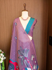 Soft Muga Cotton Rajwadi Elephant Saree