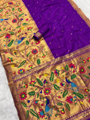 Premium Soft Half Half Brocade Paithani Saree