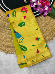 Premium Soft Half Half Brocade Paithani Saree