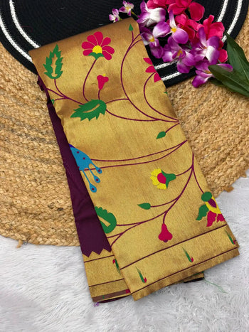 Premium Soft Half Half Brocade Paithani Saree