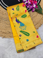 Premium Soft Half Half Brocade Paithani Saree