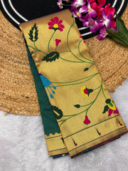 Premium Soft Half Half Brocade Paithani Saree