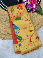 Premium Soft Half Half Brocade Paithani Saree