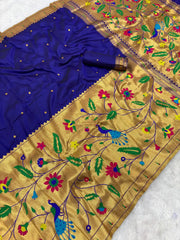 Premium Soft Half Half Brocade Paithani Saree