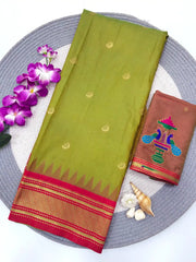 Soft Traditional Paithani Gadwal Border Saree