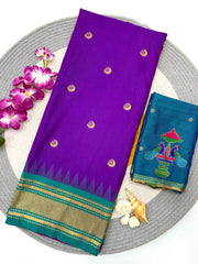 Soft Traditional Paithani Gadwal Border Saree