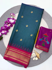 Soft Traditional Paithani Gadwal Border Saree