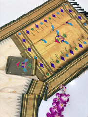 Soft Traditional Paithani Gadwal Border Saree