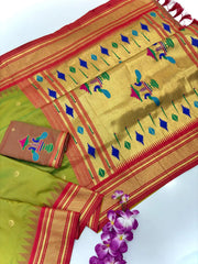 Soft Traditional Paithani Gadwal Border Saree