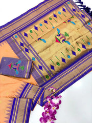 Soft Traditional Paithani Gadwal Border Saree