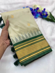 Soft Traditional Paithani Gadwal Border Saree