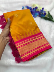Soft Traditional Paithani Gadwal Border Saree