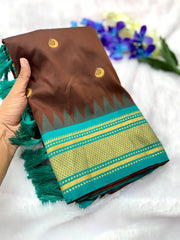 Soft Traditional Paithani Gadwal Border Saree