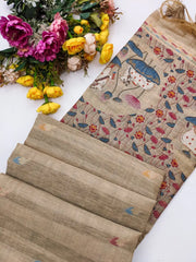 Pichwai Ghicha Cotton Saree