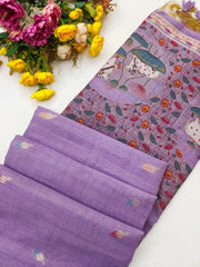 Pichwai Ghicha Cotton Saree