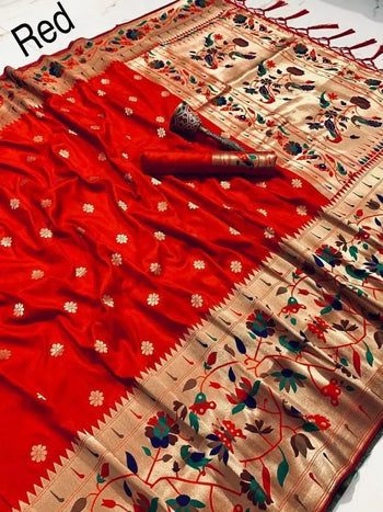 Pure Soft Kanchivaram Paithani Saree