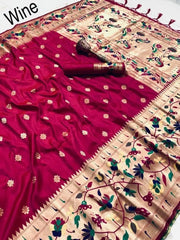 Pure Soft Kanchivaram Paithani Saree