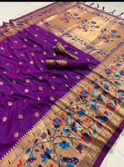 Pure Soft Kanchivaram Paithani Saree