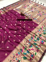 Pure Soft Kanchivaram Paithani Saree