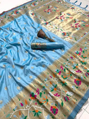 Pure Soft Kanchivaram Paithani Saree