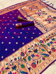 Pure Soft Kanchivaram Paithani Saree