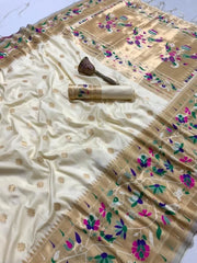 Pure Soft Kanchivaram Paithani Saree