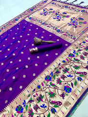 Pure Soft Kanchivaram Paithani Saree