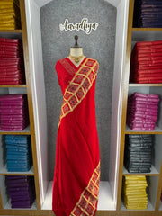 Pure Gaji SIlk Gala Ajrakh Saree