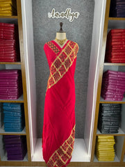 Pure Gaji SIlk Gala Ajrakh Saree