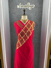 Pure Gaji SIlk Gala Ajrakh Saree