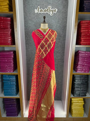 Pure Gaji SIlk Gala Ajrakh Saree