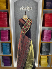 Pure Gaji SIlk Gala Ajrakh Saree