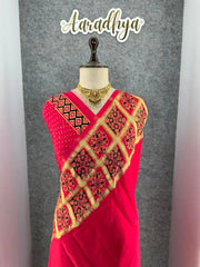 Pure Gaji SIlk Gala Ajrakh Saree