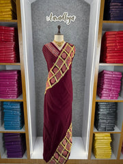 Pure Gaji SIlk Gala Ajrakh Saree