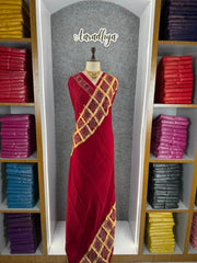 Pure Gaji SIlk Gala Ajrakh Saree