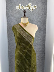 Pure Gaji SIlk Gala Ajrakh Saree
