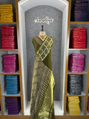 Pure Gaji SIlk Gala Ajrakh Saree