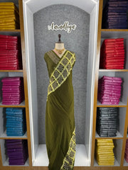 Pure Gaji SIlk Gala Ajrakh Saree
