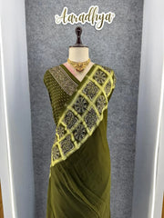 Pure Gaji SIlk Gala Ajrakh Saree